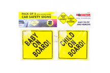 CAR SAFETY SIGNS (BABY/CHILD  ON BOARD)