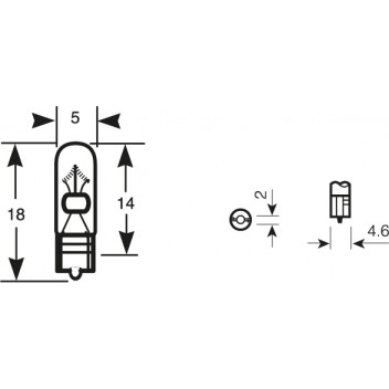 12V 1.2W W2X4.6D I/P (RED)TRADE PK