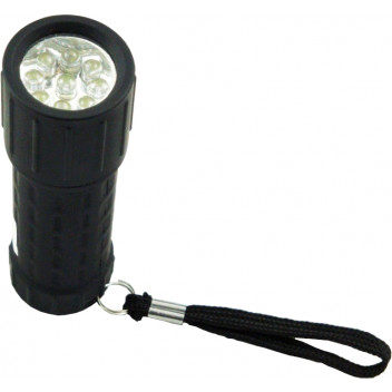 9 LED Torch (Rubber Coated) NO Batteries!