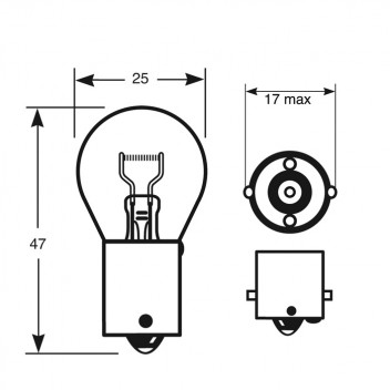 24V 21W SCC P21W BRAKE/INDICATOR