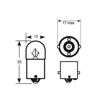 24V 5W SCC R5W SIDE/TAIL