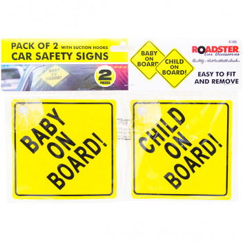 CAR SAFETY SIGNS (BABY/CHILD  ON BOARD)