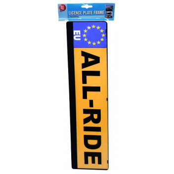 Number Plate Holder Black Plastic